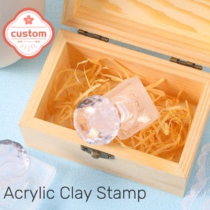Acrylic Stamp for Clay, Gift for Pottery Makers, Ceramic Stamp, Cookie Stamp, Pottery Signature Stamp, Handmade Clay Stamp