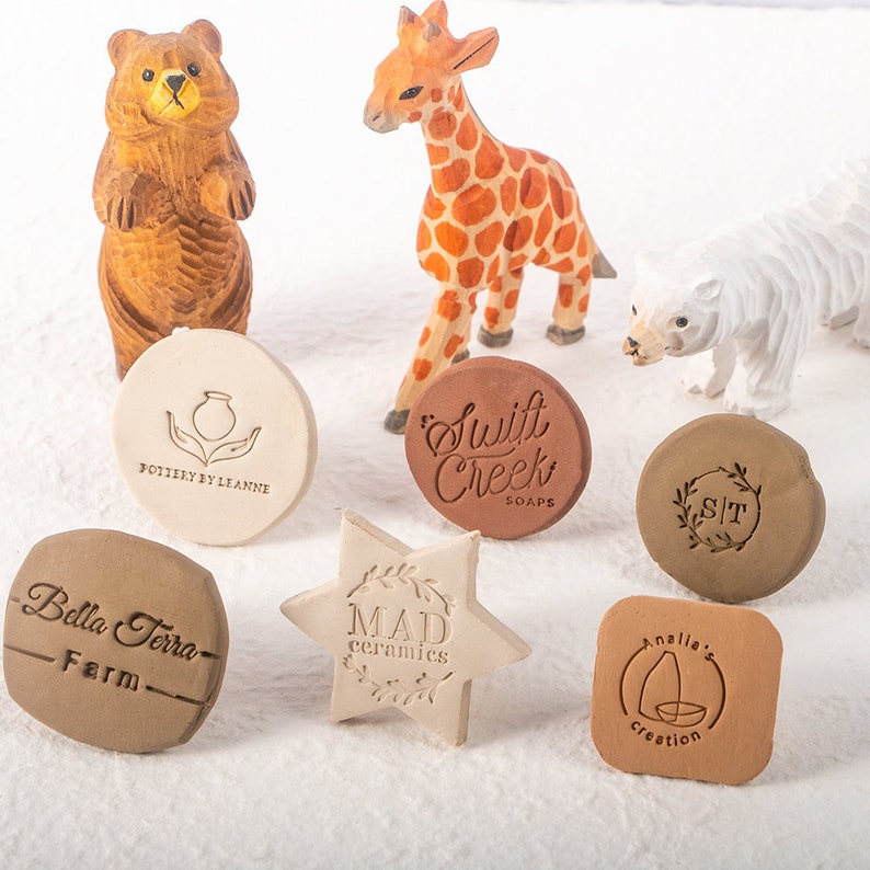 Ceramics Stamp Personalized Pottery Stamp Polymer Clay Stamp Father's Day Gift Pottery Stamp Signature Stamp Clay Signature Only Stamp Head