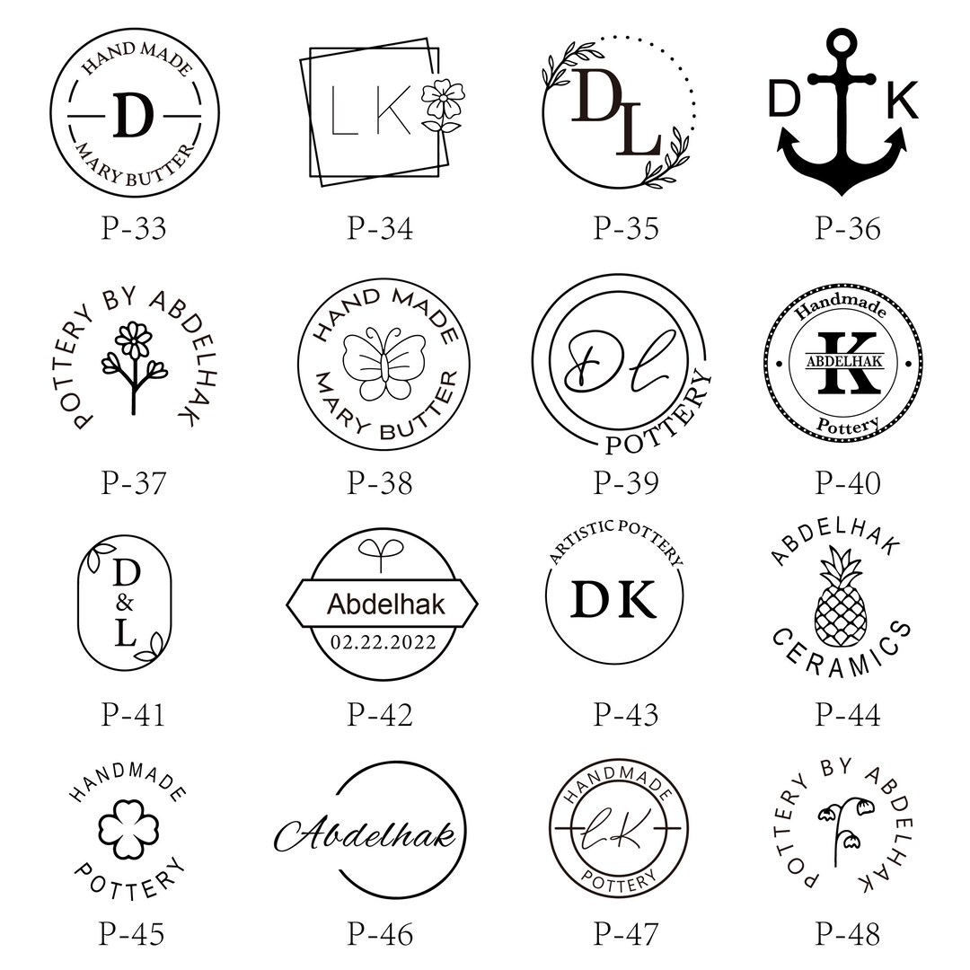 Clay Stamp 73 Designs for Your Pottery Ceramics Stamp Pottery Stamp