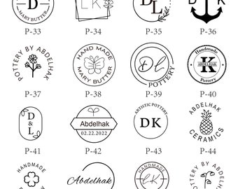 Clay Stamp | 73 Designs For Your Pottery | Ceramics Stamp | Pottery Stamp | Personalised Clay Stamp | Soap Stamp | Custom Pottery Stamp