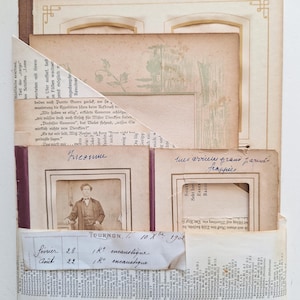 Conjunto Vintage 2 - Páginas de Álbum - para Junk Journal, artesanato em papel, mídia mista, Art Journal