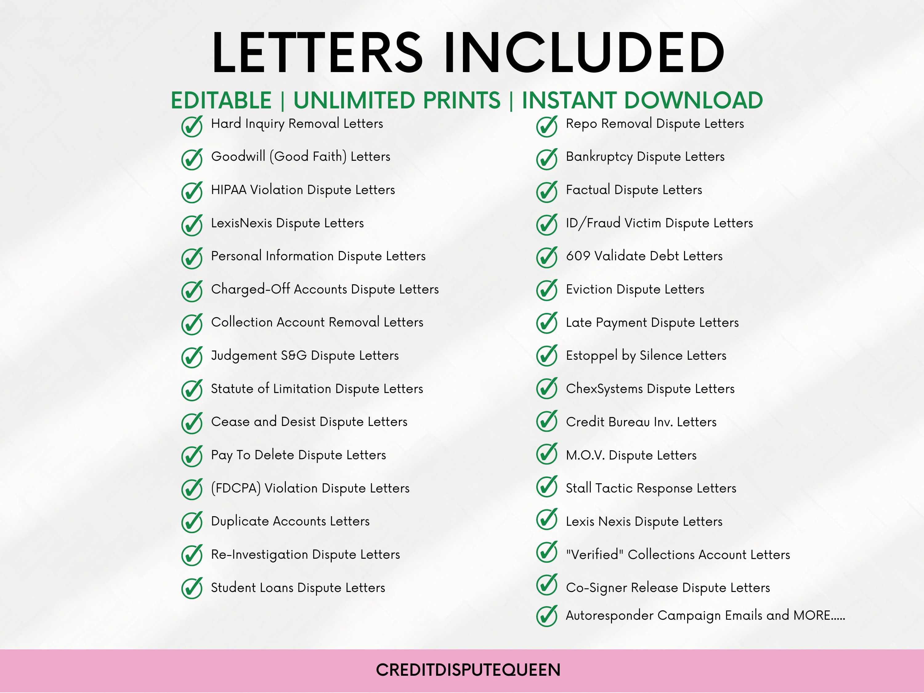 Credit Dispute Letter Template Credit Repair Bundle Diy Etsy Credit Dispute Letter Template Credit Repair Bundle Diy Etsy
