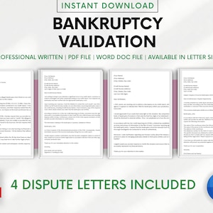 Modelo de carta de disputa de crédito por quiebra, cartas de reparación de crédito para hacer uno mismo, capítulo 7 de quiebra, capítulo 13, leyes del consumidor de Business Coach, kit de reparación
