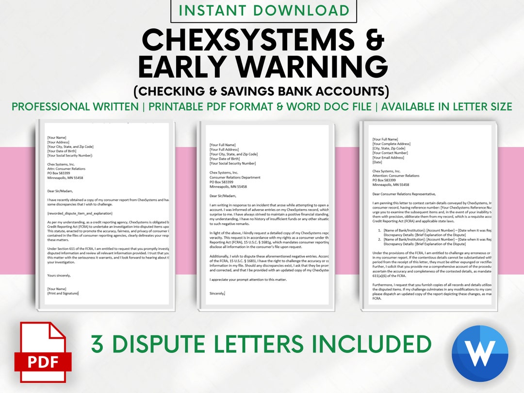 Chexsystems Credit Dispute Letter Template DIY Credit Repair Dispute Chexsystems Credit Dispute Letter Template DIY Credit Repair Dispute