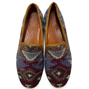 Turkish Handmade genuine leather Vintage Shoes - Loafers Us-11 Eu-44 Special Unique Shoes, Kilim Shoes, Comfort Gift Shoes, Loafers for Men
