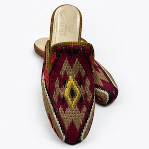 Turkish Handmade genuine leather Vintage Shoes - Loafers Us-9.5 Eu-42 Special Unique Shoes, Kilim Shoes, Comfort Gift Shoes, Loafers for Men