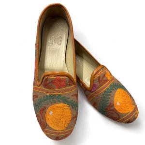 Turkish Handmade genuine leather Vintage Shoes - Loafers U10.5 Eu-41 Special Unique Shoes Kilim Shoes Comfort Cashmere Shoes Loafers for Men