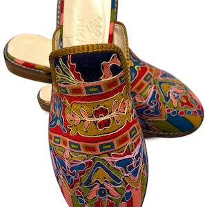 Turkish Handmade genuine leather Vintage Shoes - Loafers Us 9 Eu-39 Special Unique Shoes Kilim Shoes Comfort Cashmere Shoes Loafers for Men