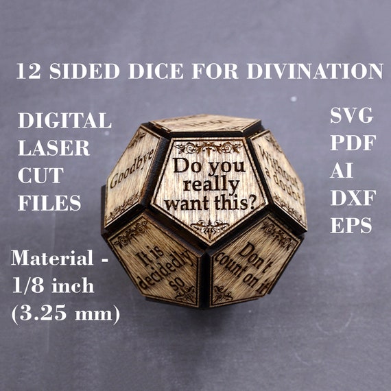 12 Sided Divination Dice SVG Fortune Telling Dice SVG Divination 