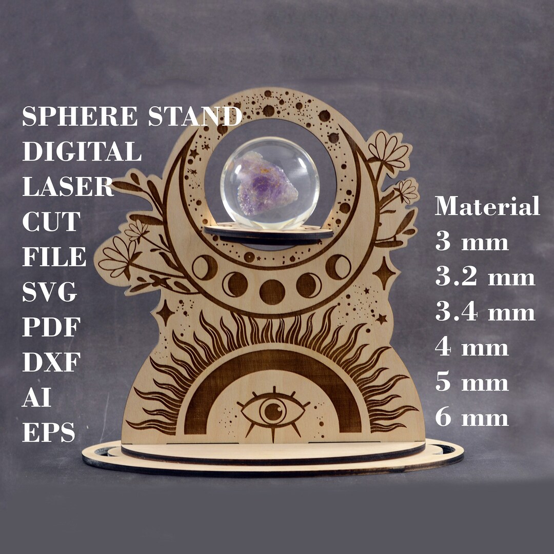 Ipetboom 4x Kristallkugel Ständer - Transparente Präsentationssockel 3,5x3,5cm