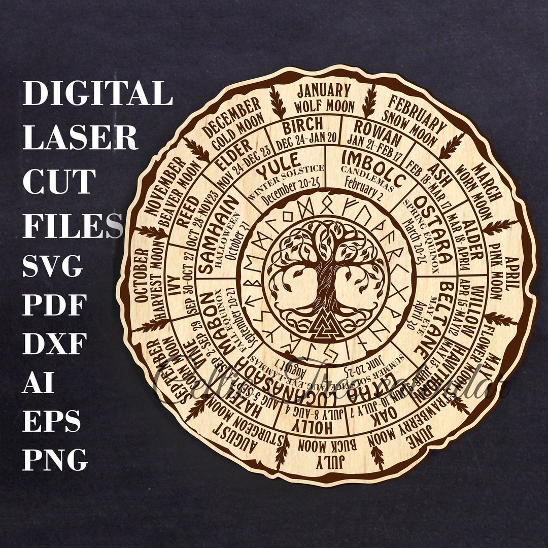 Celtic Tree Calendar SVG Tree of Life Wheel of the Year SVG - Etsy UK
