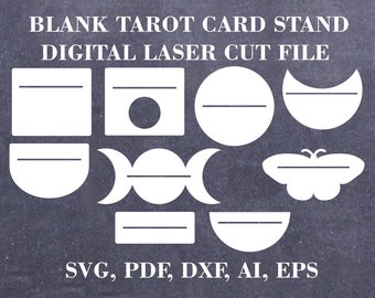 Blank Tarot card stands svg Bundle 9 x Tarot display card svg Digital file for Glowforge laser cutter SVG