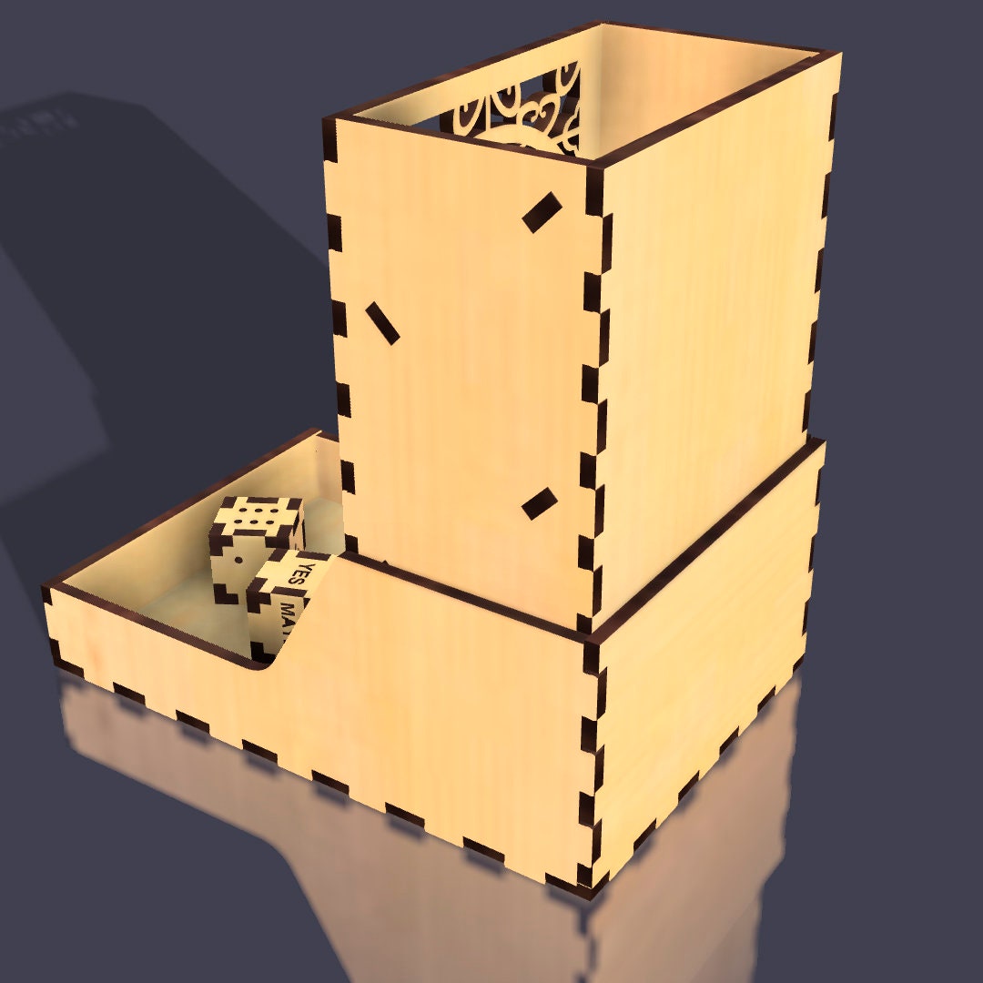 Folding Dice Tower SVG Files Digital Laser Cut File Etsy UK