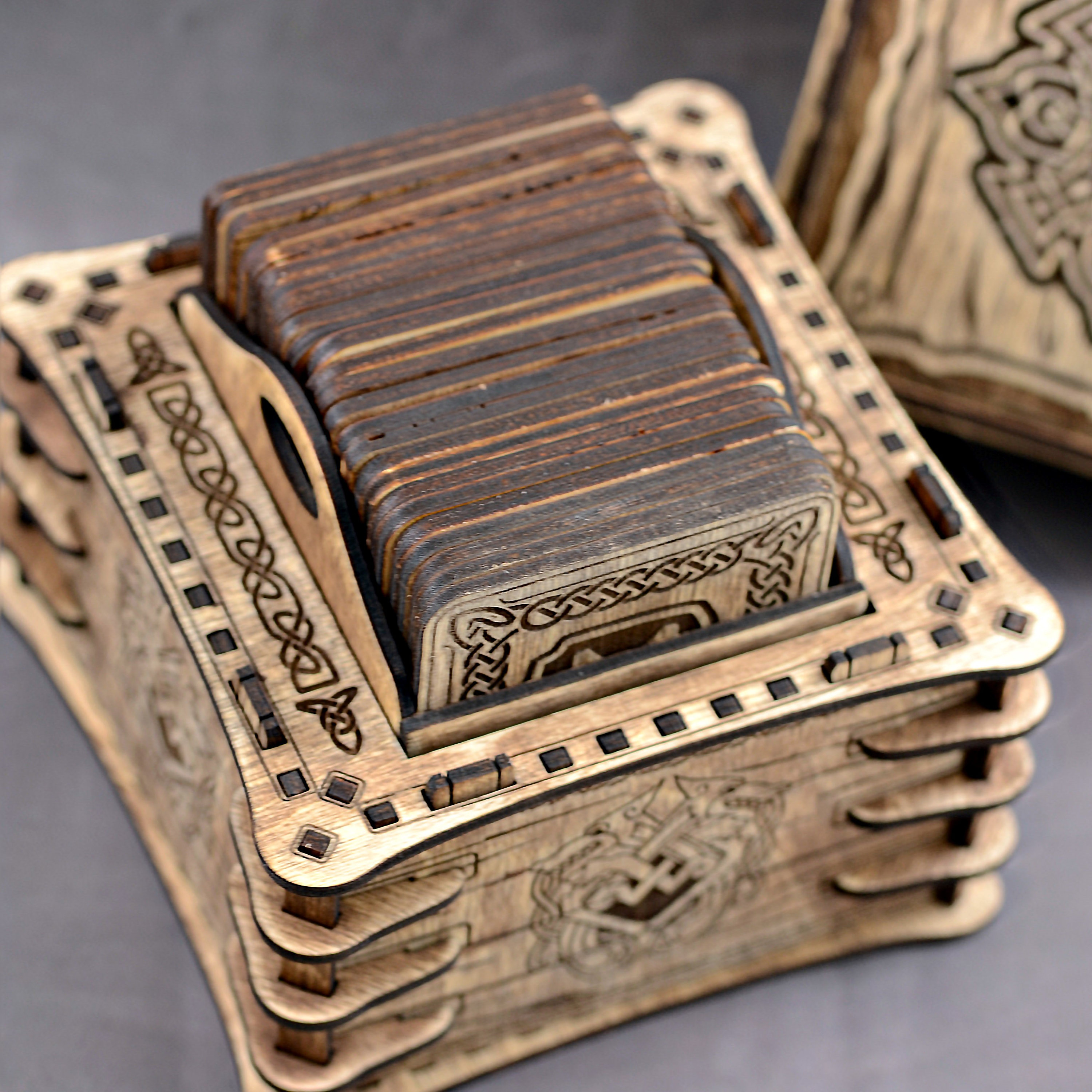 Wooden Runes Oracle Cards SVG Runes Set of 24 Pcs With Box Digital ...