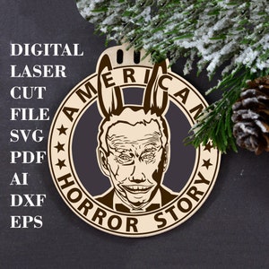 American horror story ornament SVG Donkey ornament svg FJB Trending Christmas ornament svg Glowforge digital laser cut files