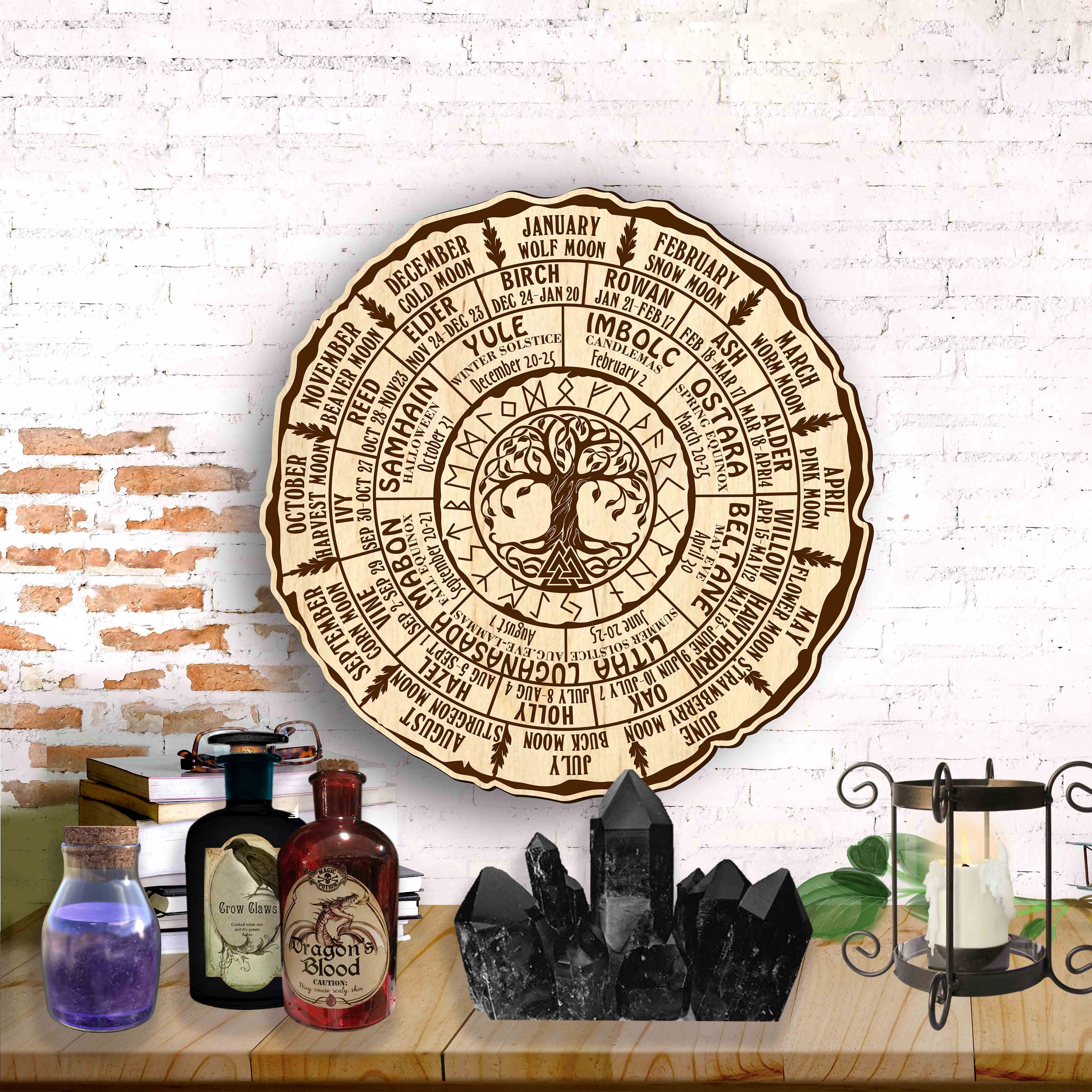 Celtic Tree Calendar SVG Tree of Life Wheel of the Year SVG Ogham ...