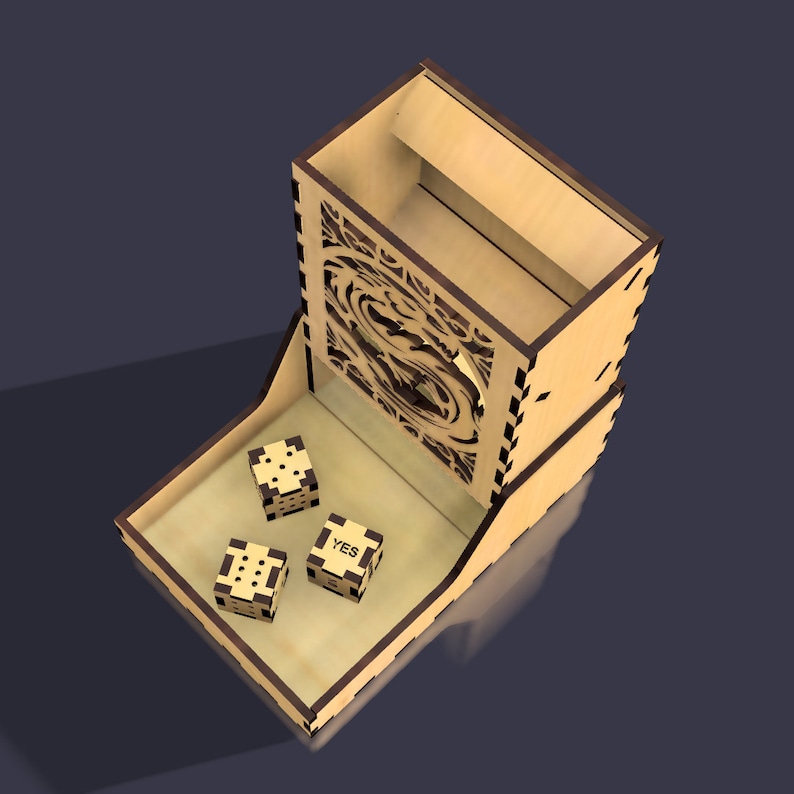 Folding Dice Tower SVG Files Digital Laser Cut File Etsy