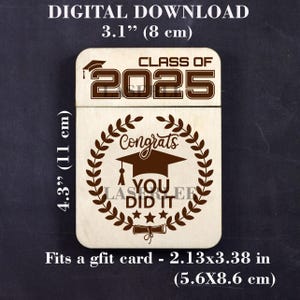 Customizable Graduation Gift Card Holder SVG Class of 2025 - 2027 SVG ...