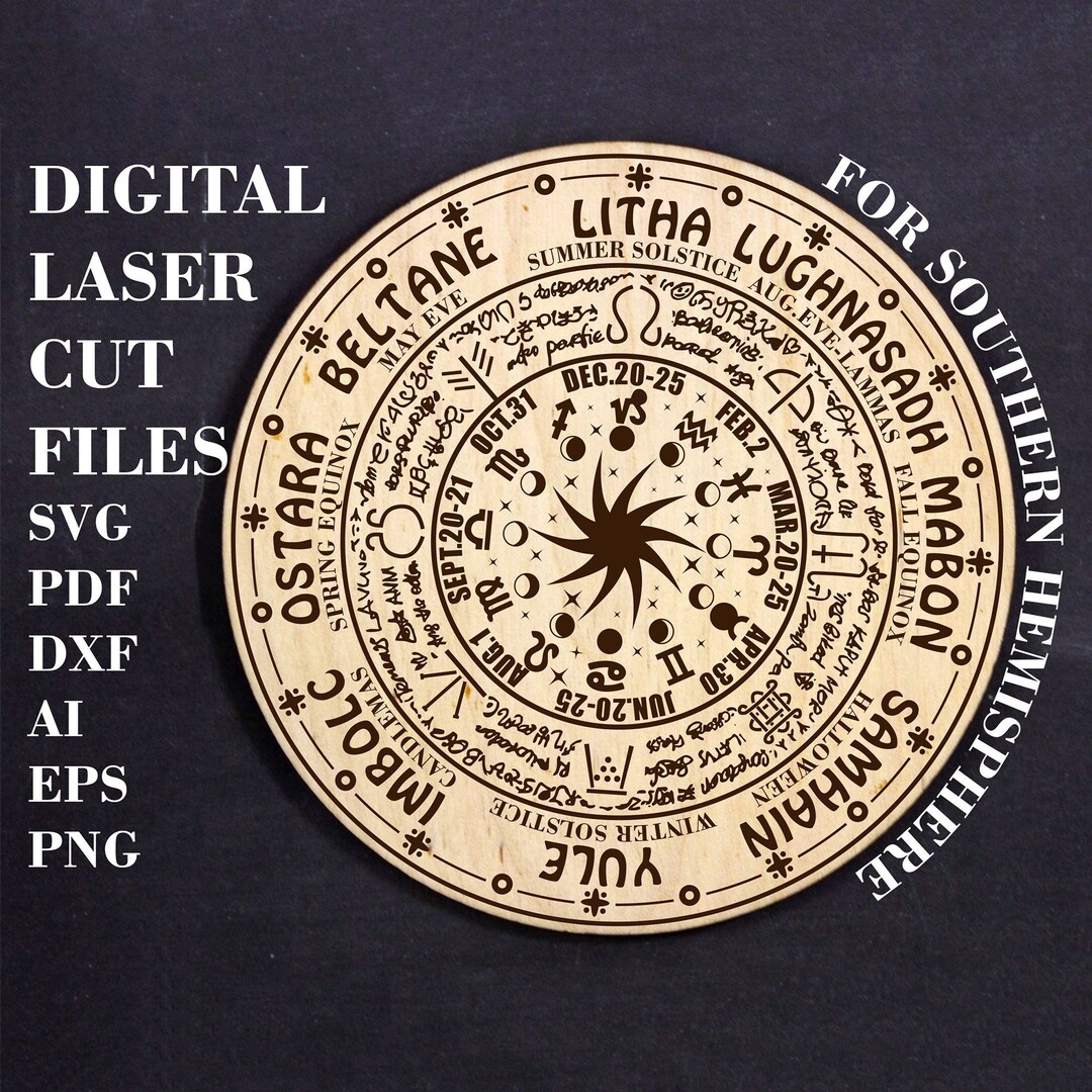 Southern Hemisphere Pagan Calendar SVG Wheel of the Year SVG Etsy UK