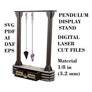 Slingerstandaard SVG houten houder voor 9 slingers laserbestand Digitaal GlowForge-bestand Lighburn-bestand Materiaal: 1/8" (3,2 mm)