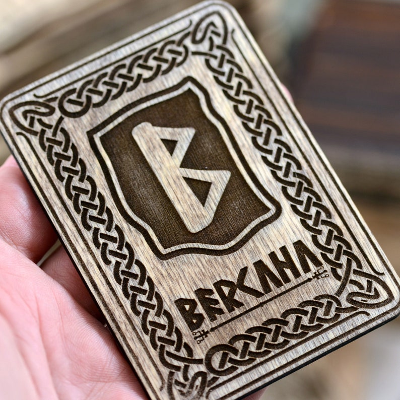 Cut Back Runes Wooden Runes Oracle Cards SVG Runes Set of 24 Pcs With Box Digital ...