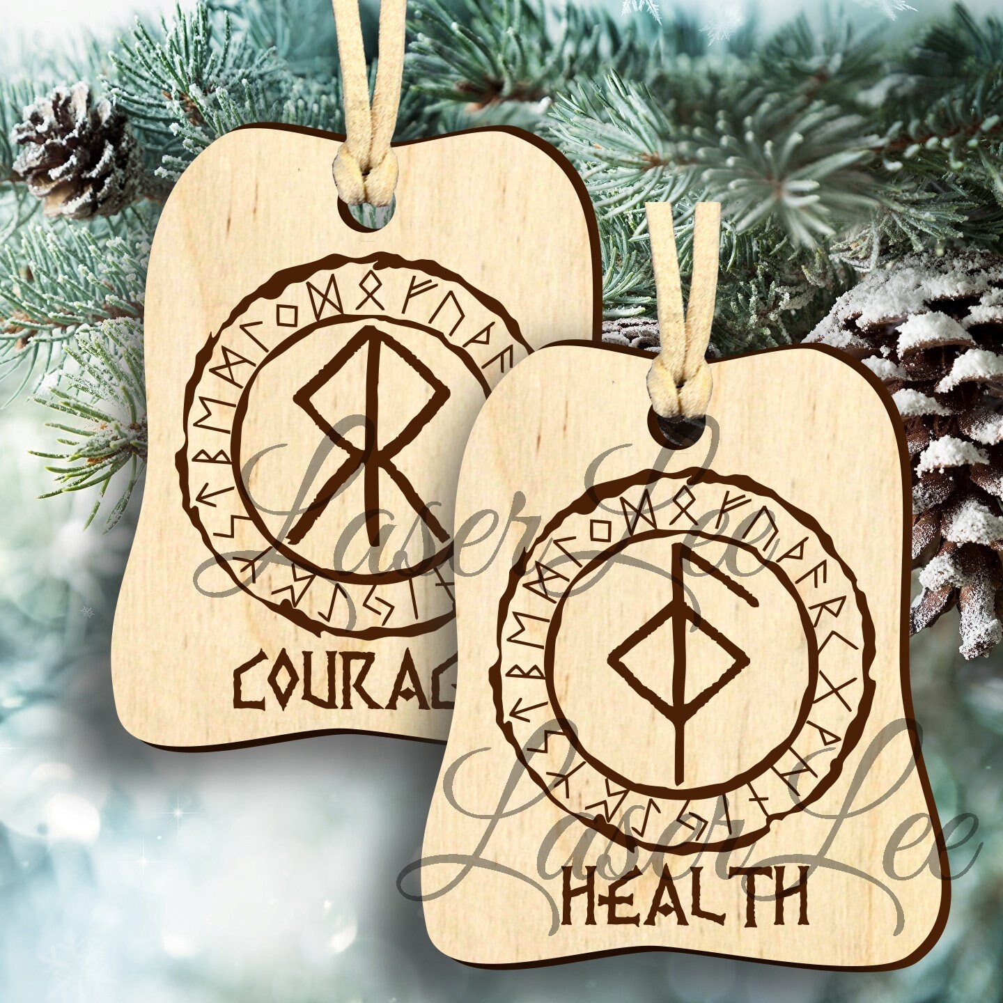 Protection Bind Rune Svg Protection Runes Ornaments SVG Set of 9 Pcs Celtic Christmas Ornaments ...