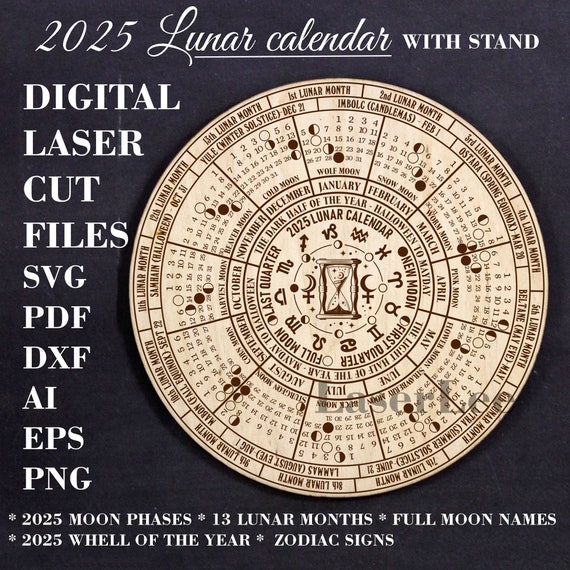 Indigo 2025-2026 Two Years Lunar Desk Calendar