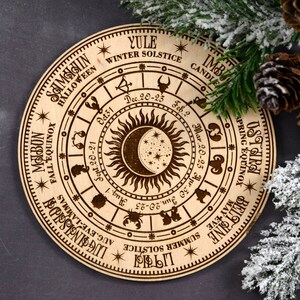 Wheel of the Year Svg Pagan Altar Tile Svg Witchcraft Decor Svg Wiccan ...