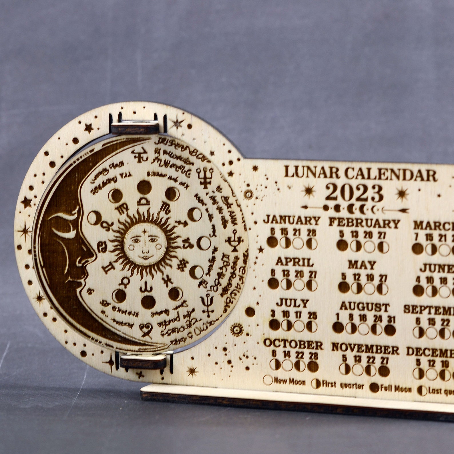 Lunar Calendar 2023 SVG Moon Phase Calendar Svg Wicca Calendar - Etsy UK