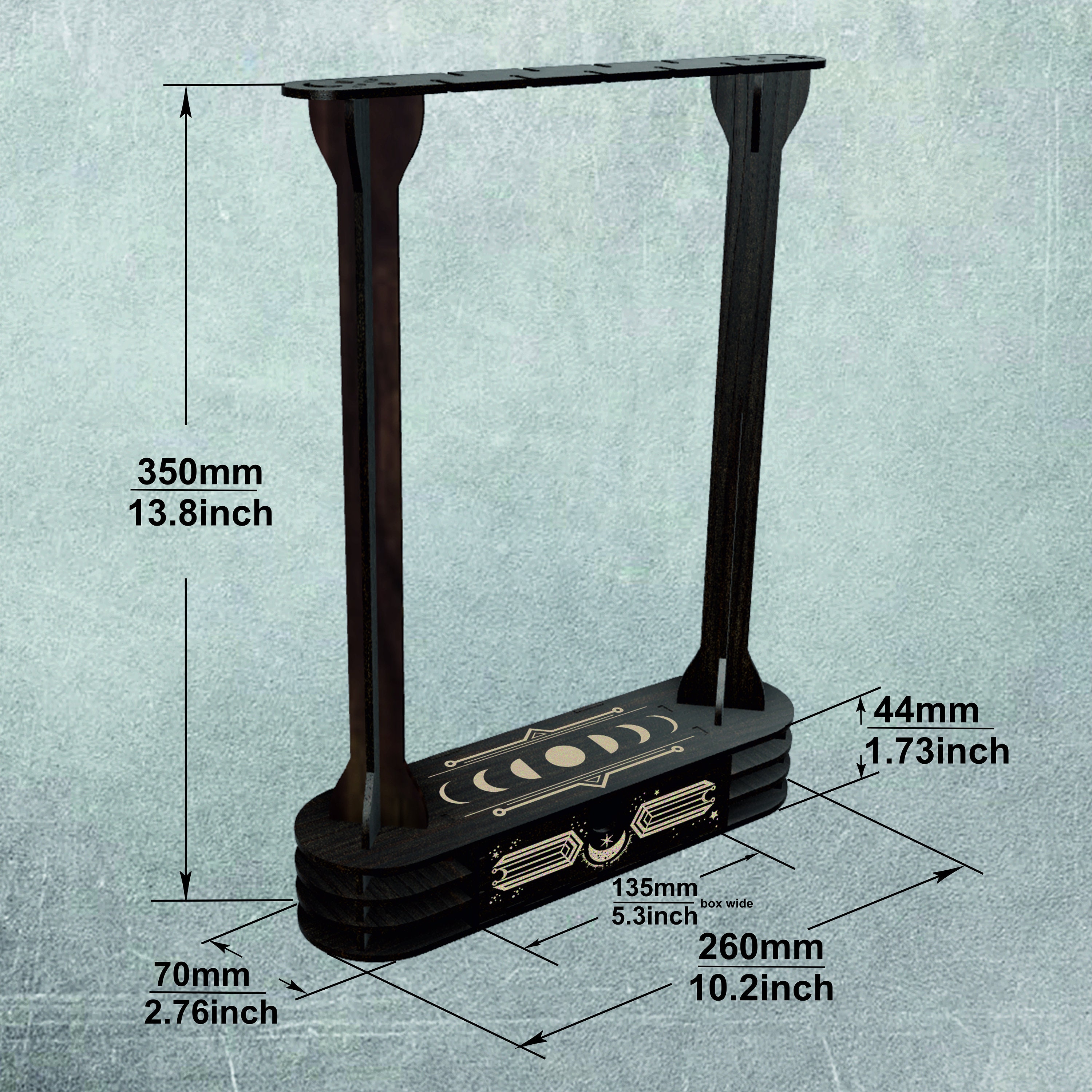 Pendulum Display Stand SVG Wooden Holder for 9 Pendulums Laser Etsy