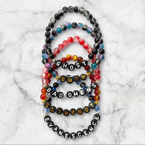 Band Bracelet • Personalisable • Alt/Metal/Rock/Emo