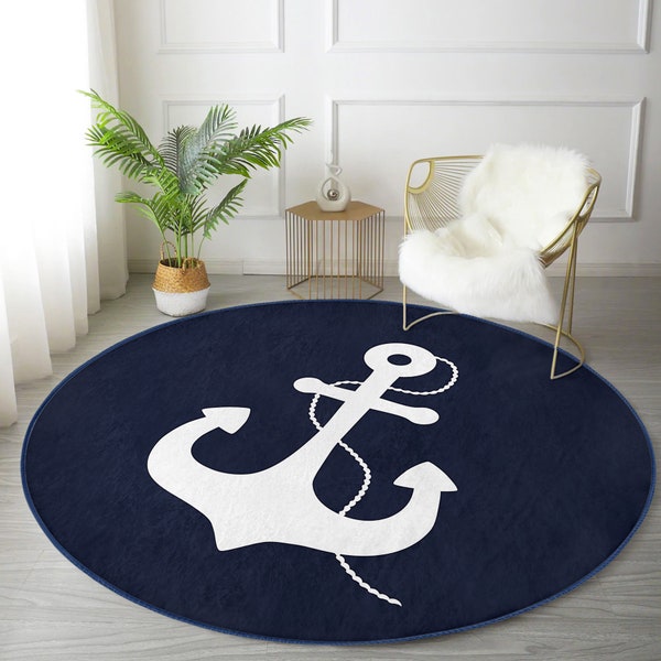 Anchor Rug Etsy
