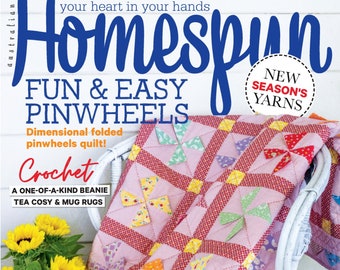 Australian Homespun – Abril/Mayo 2023 – Fun And Easy Pinwheels – Servicio de revistas descargables