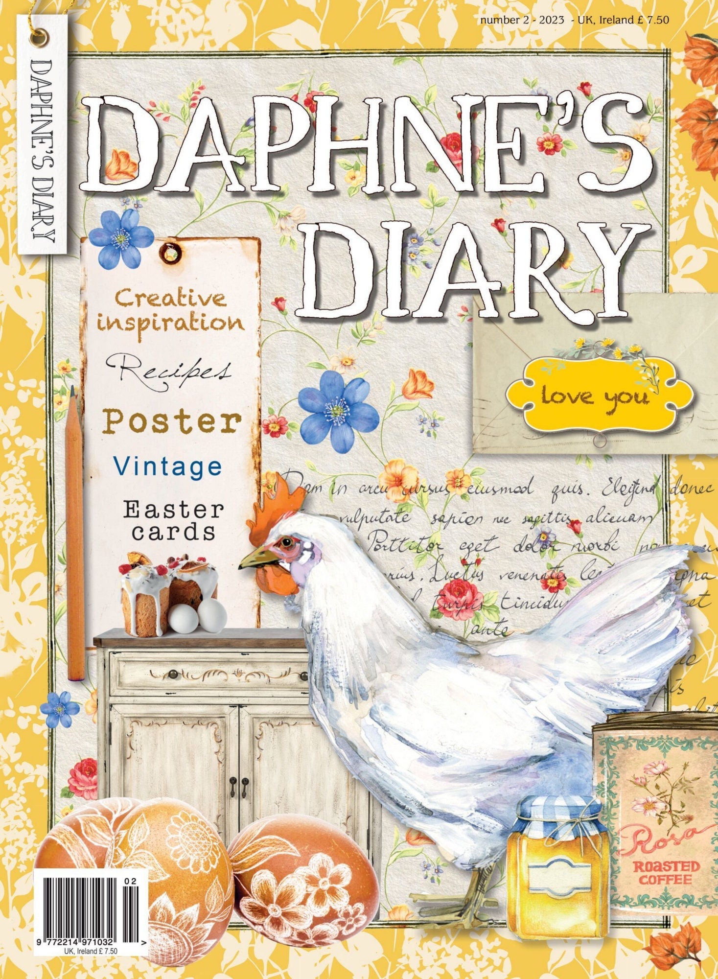 DAPHNE'S DIARY Number 6 2023 PARIS Holiday Tips SUMMER GARDEN Stickers  VINTAGE
