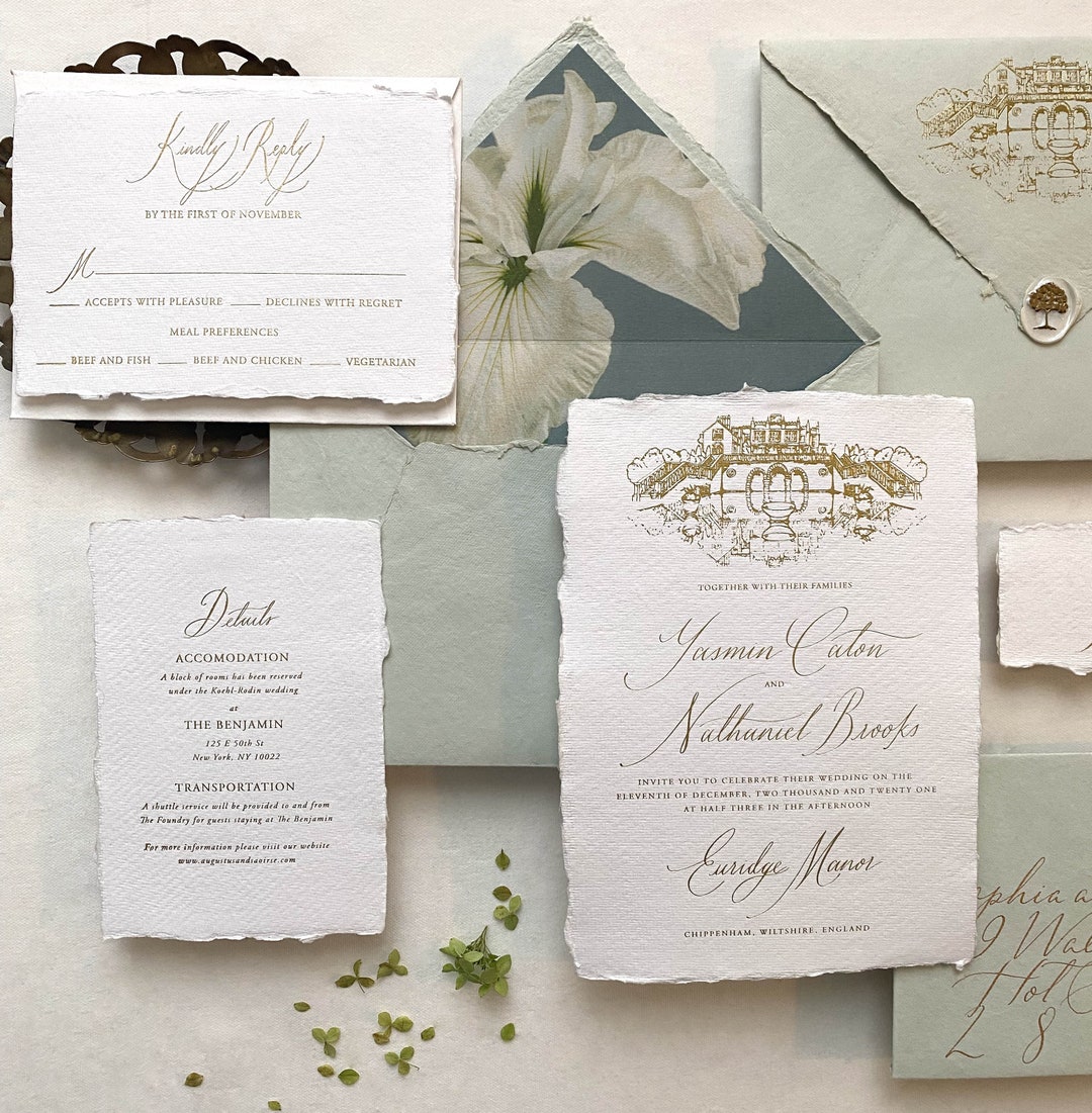 Custom Venue Illustration Wedding Invitation Suite (digital Download ...