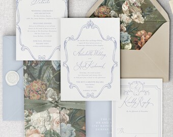 Luxury Letterpress Wedding Invitations, Monogram Crest, Luxury Wedding Invitation, Wedding Crest, Vintage Monogram, Unique Wedding Invites