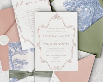 Unique Letterpress Wedding Invitations, Monogram Crest, Luxury Wedding Invitation, Wedding Crest, Vintage Monogram, Unique Wedding Invites