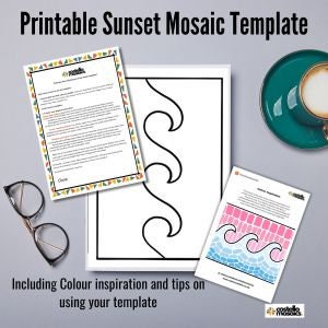 Roman Wave Mosaic Template. Printable Download Pattern to - Etsy