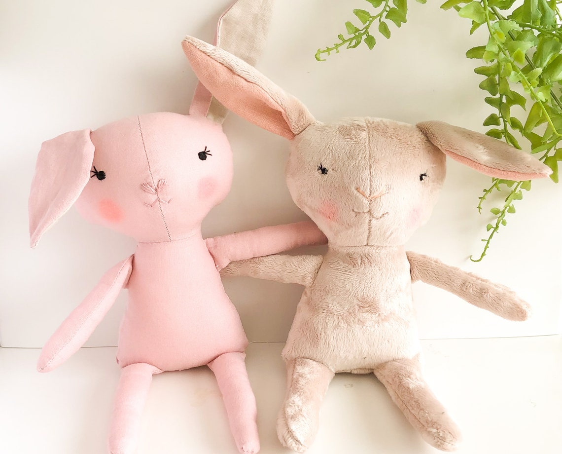 Bunny Doll PDF Sewing Pattern & Tutorial - Animal Doll, Dress up Doll ...
