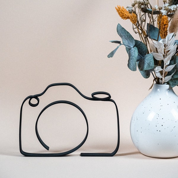 Kamera Instagram - Line Art 3D Druck - Moderne Dekoration und Geschenkidee für Fotografen