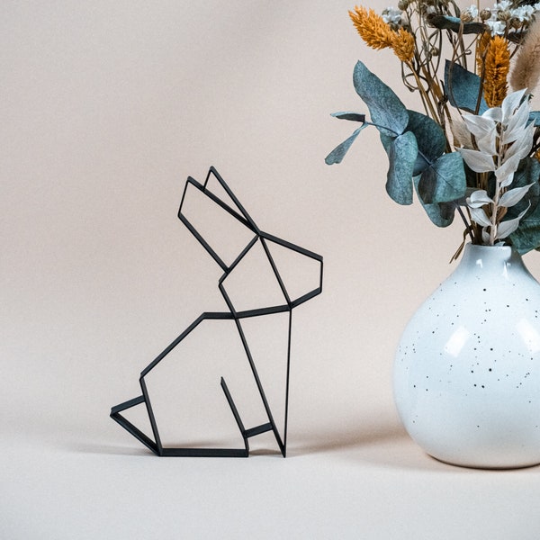 Origami Bunny - 3D Print - Modern Decoration for Easter & Spring