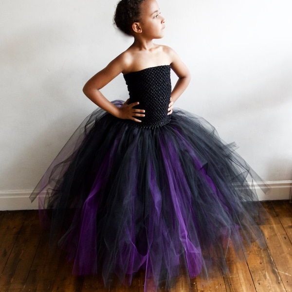 Girl's Ursula inspired Sea-Witch Halloween Dress, Villain Party Age 3-12years