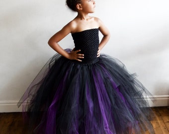 Girl's Ursula inspired Sea-Witch Halloween Dress, Villain Party Age 3-12years