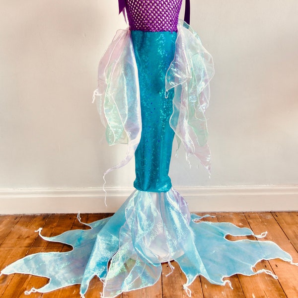 Traje inspirado en la sirena Ariel, Disney La Sirenita, Disfraces, Cosplay, Fiesta de la sirena de la niña, Disney Ariel Hecho a medida