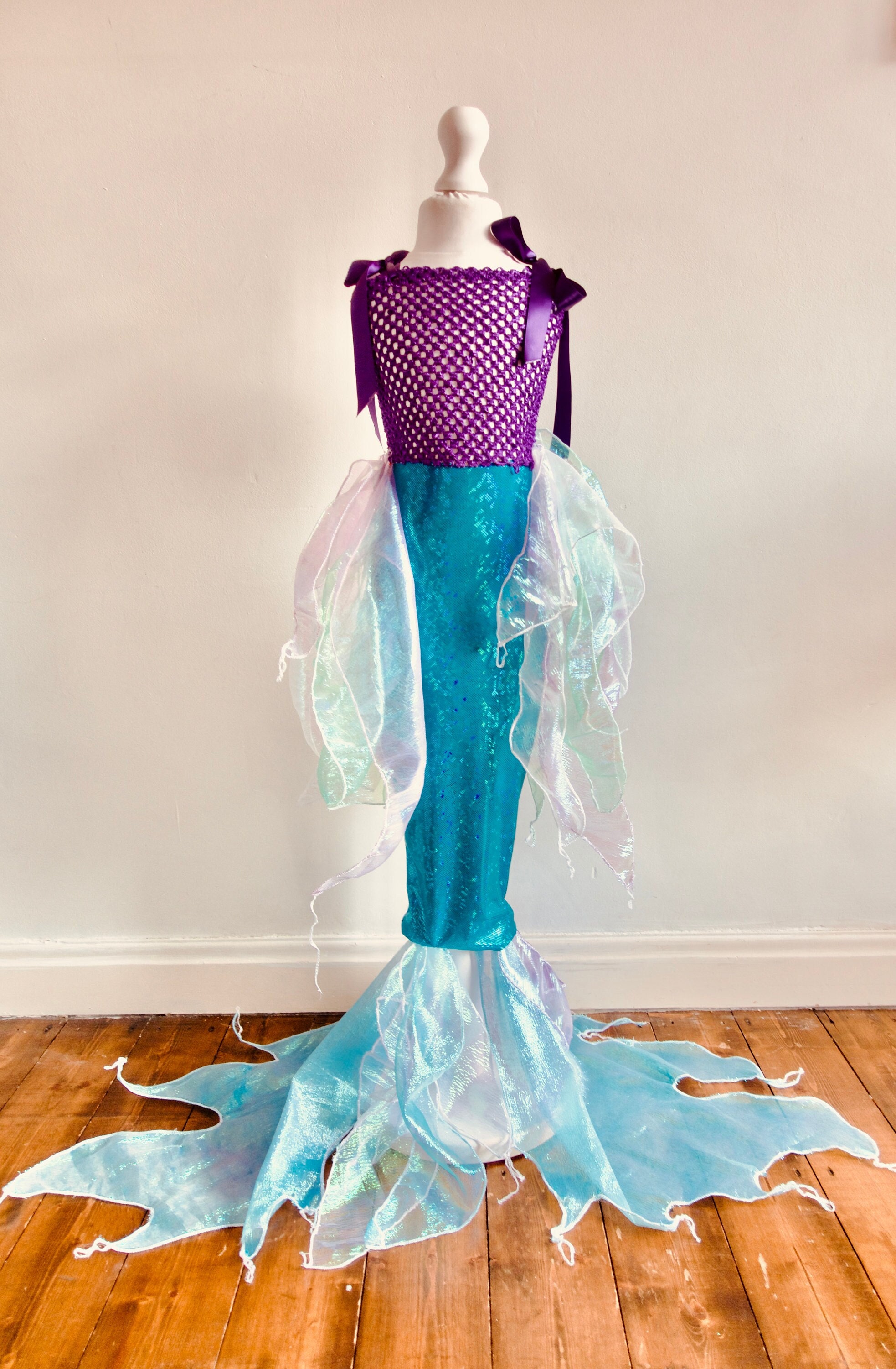 FYMNSI Vestito Sirena Bambina Principessa Ariel Costume da Sirena