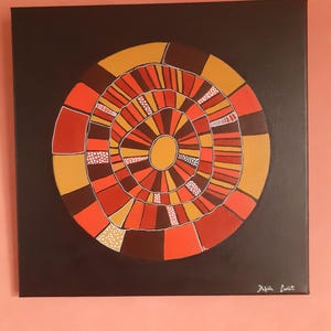 Mandala Malarstwo Oceania Inspiracja 40 x 40 cm