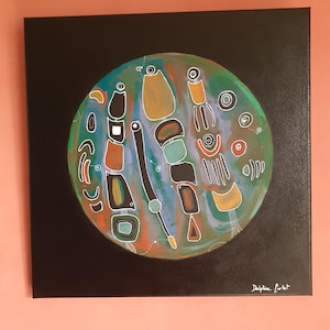 Mandala Malarstwo Oceania Inspiracja 40 x 40 cm
