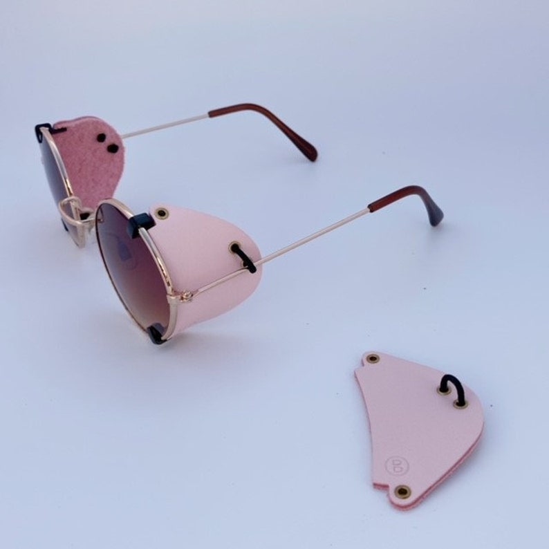 Protections latérales Blinkset pour lunettes de soleil style glacier Rose
