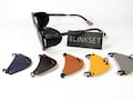 Blinkset side shields for sunglasses (glacier style) Removable side shields made from leftover leather to protect your eyes in the outdoor product logo