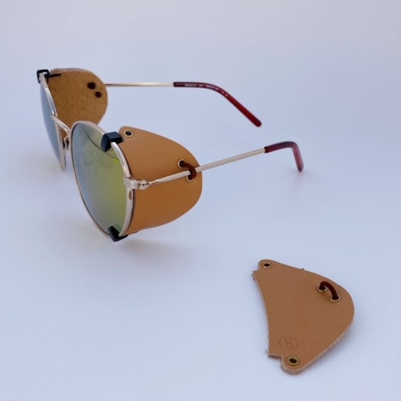 Protections latérales Blinkset pour lunettes de soleil style glacier Marron